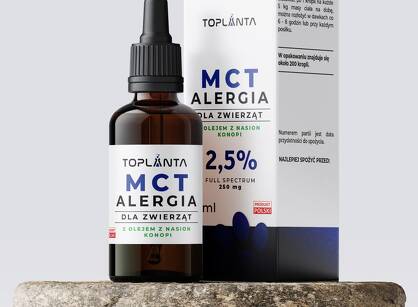 Olejek konopny dla zwierząt -MCT– ALERGIA – 10 ml